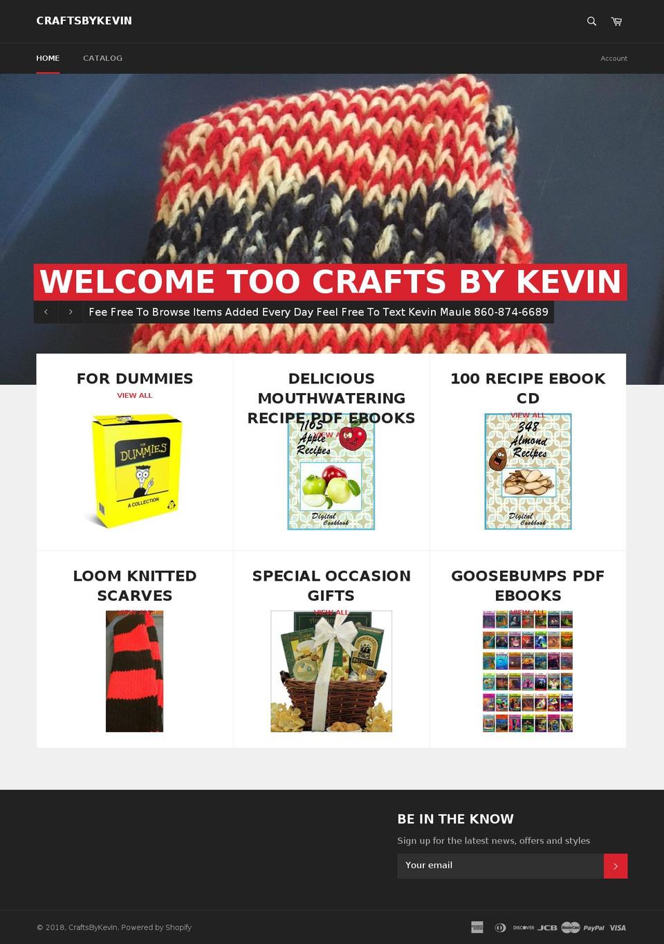 craftsbykevin.com — Shopify storefront screenshot