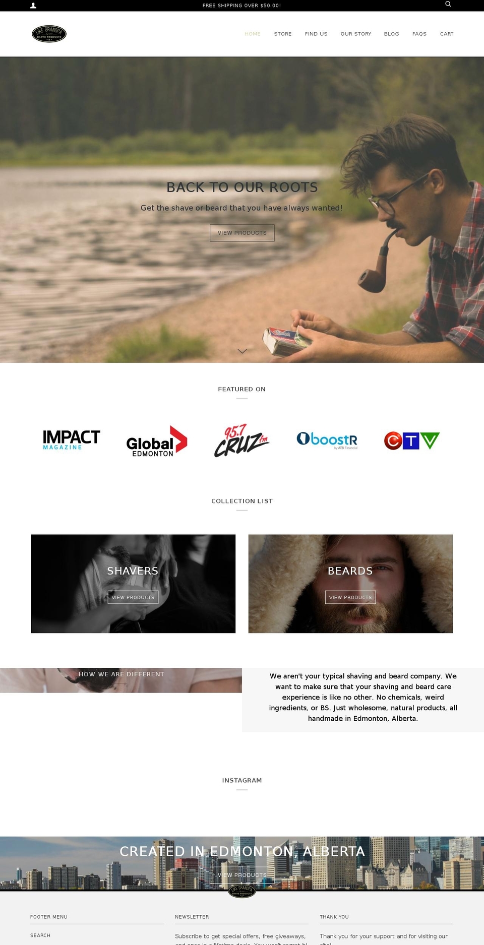 craftshavingproducts.com — Shopify storefront screenshot