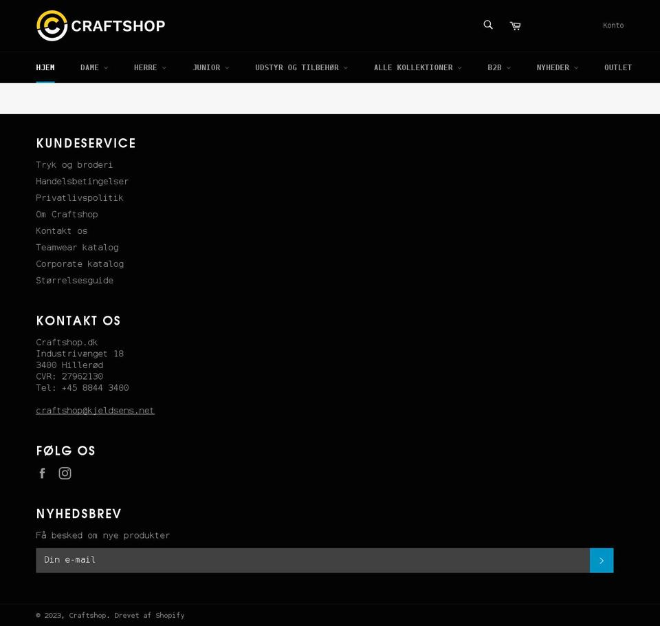 craftshop.dk shopify website screenshot