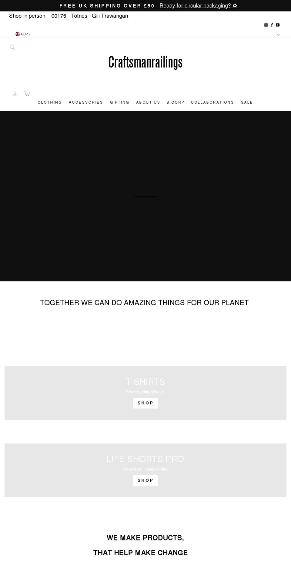 craftsmanrailings.com shopify website screenshot