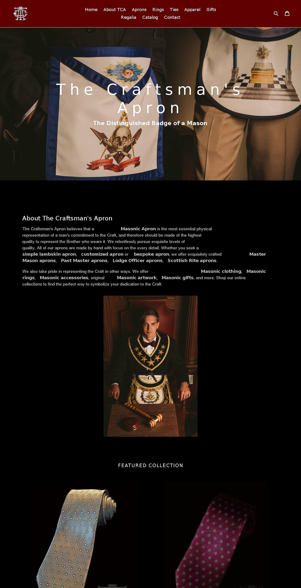 craftsmansapron.com shopify website screenshot