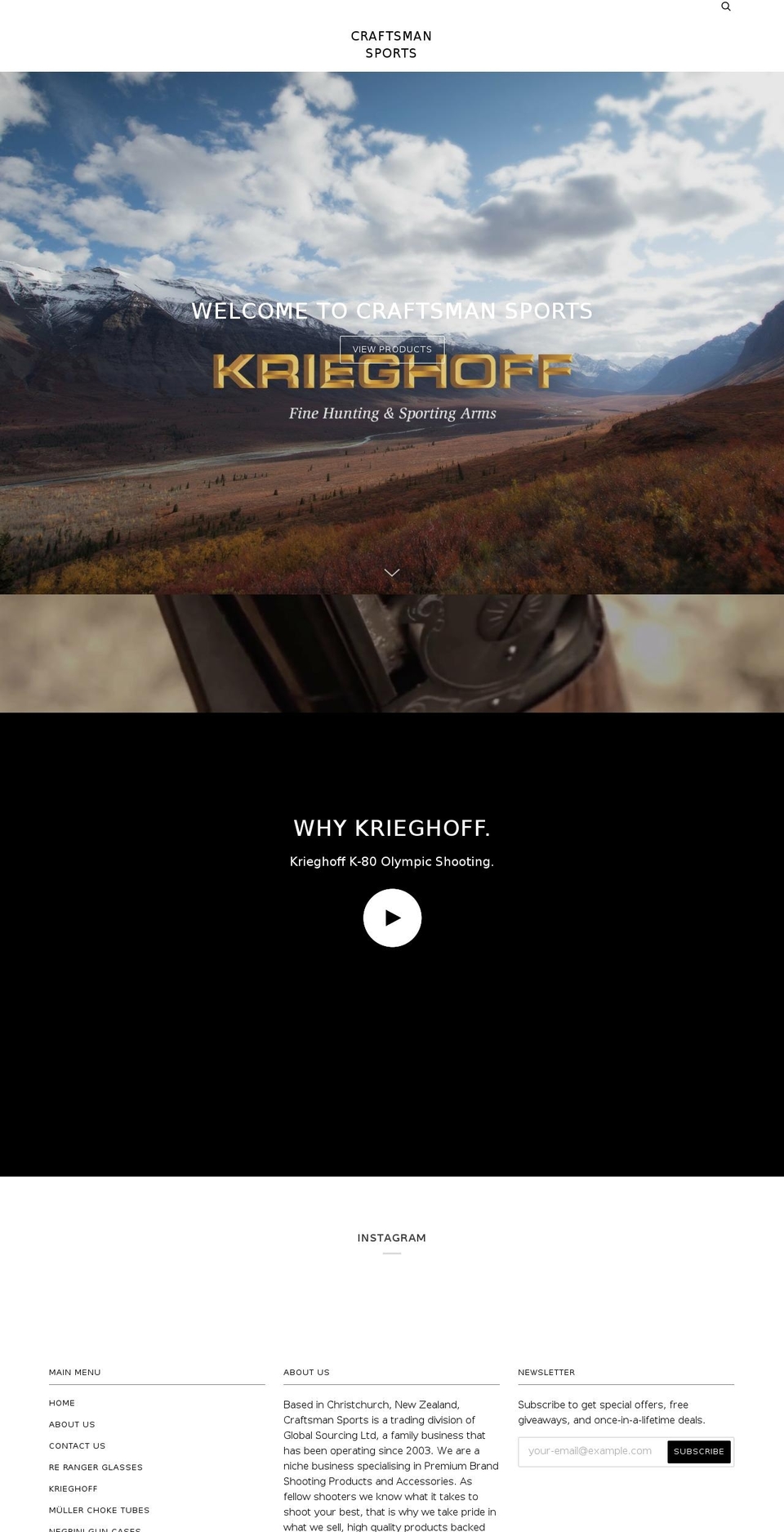 craftsmansports.com shopify website screenshot