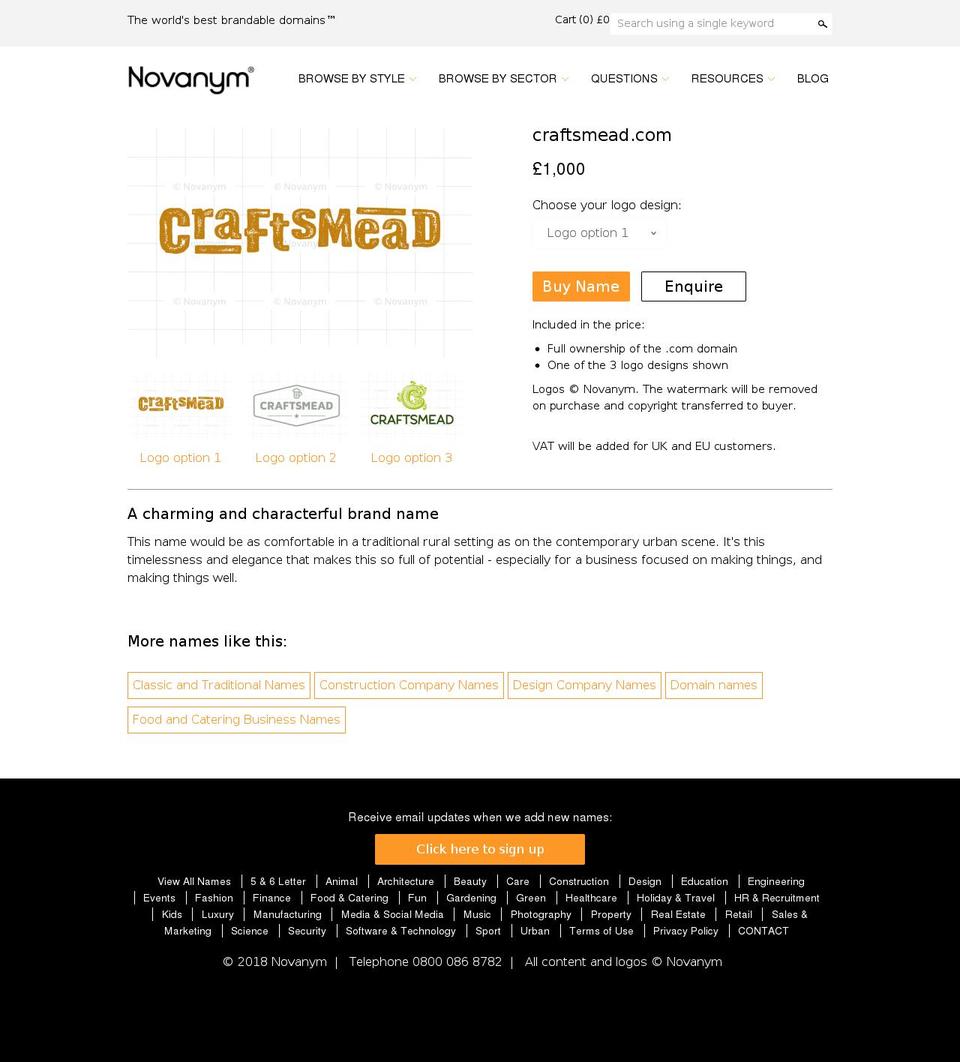 craftsmead.com — Shopify storefront screenshot