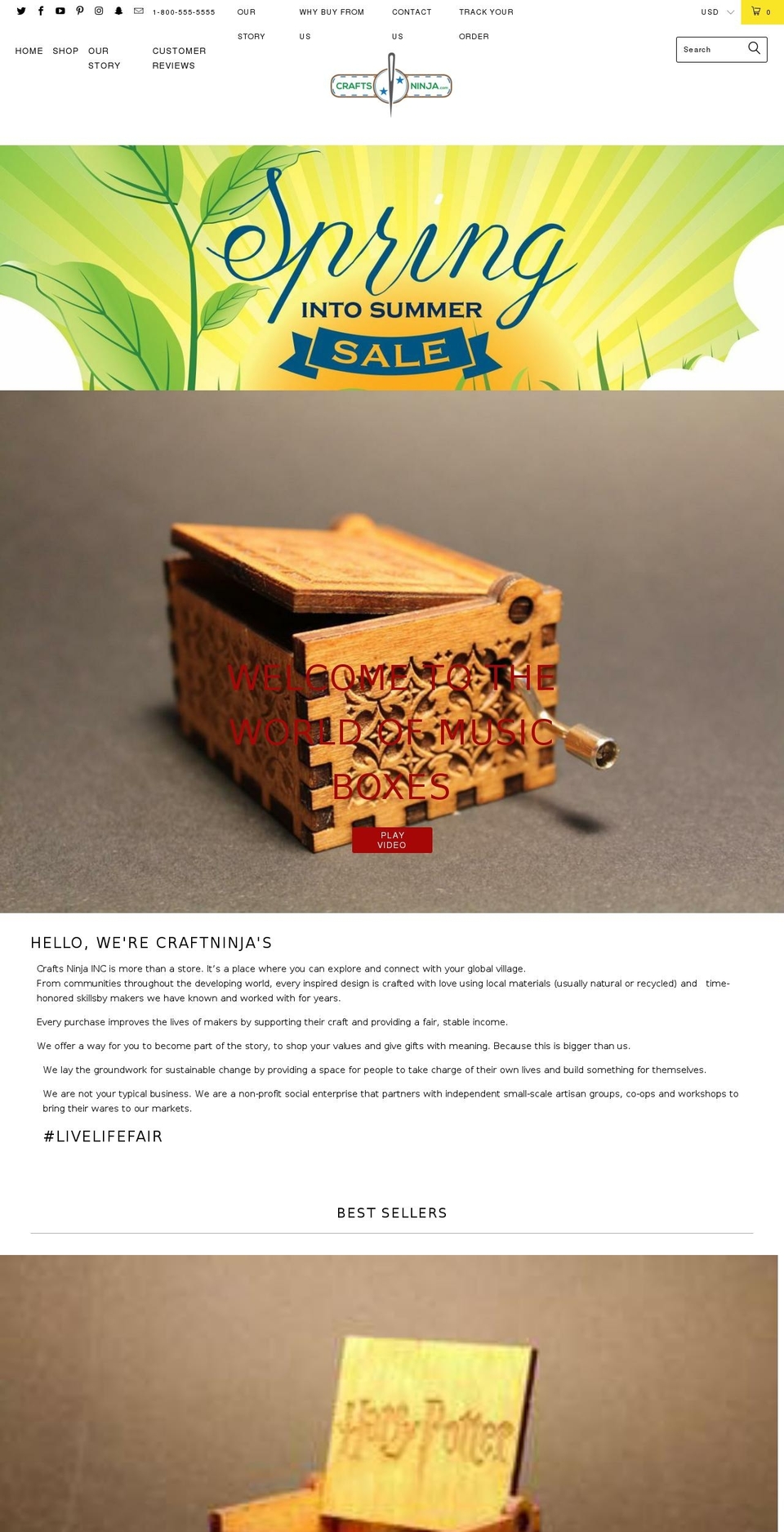 my-own-theme Shopify theme site example craftsninja.com