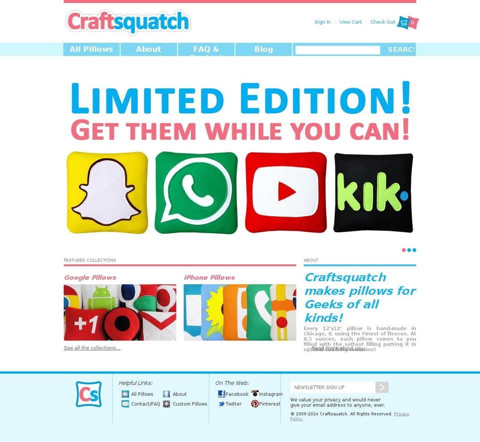 craftsquatch.com shopify website screenshot