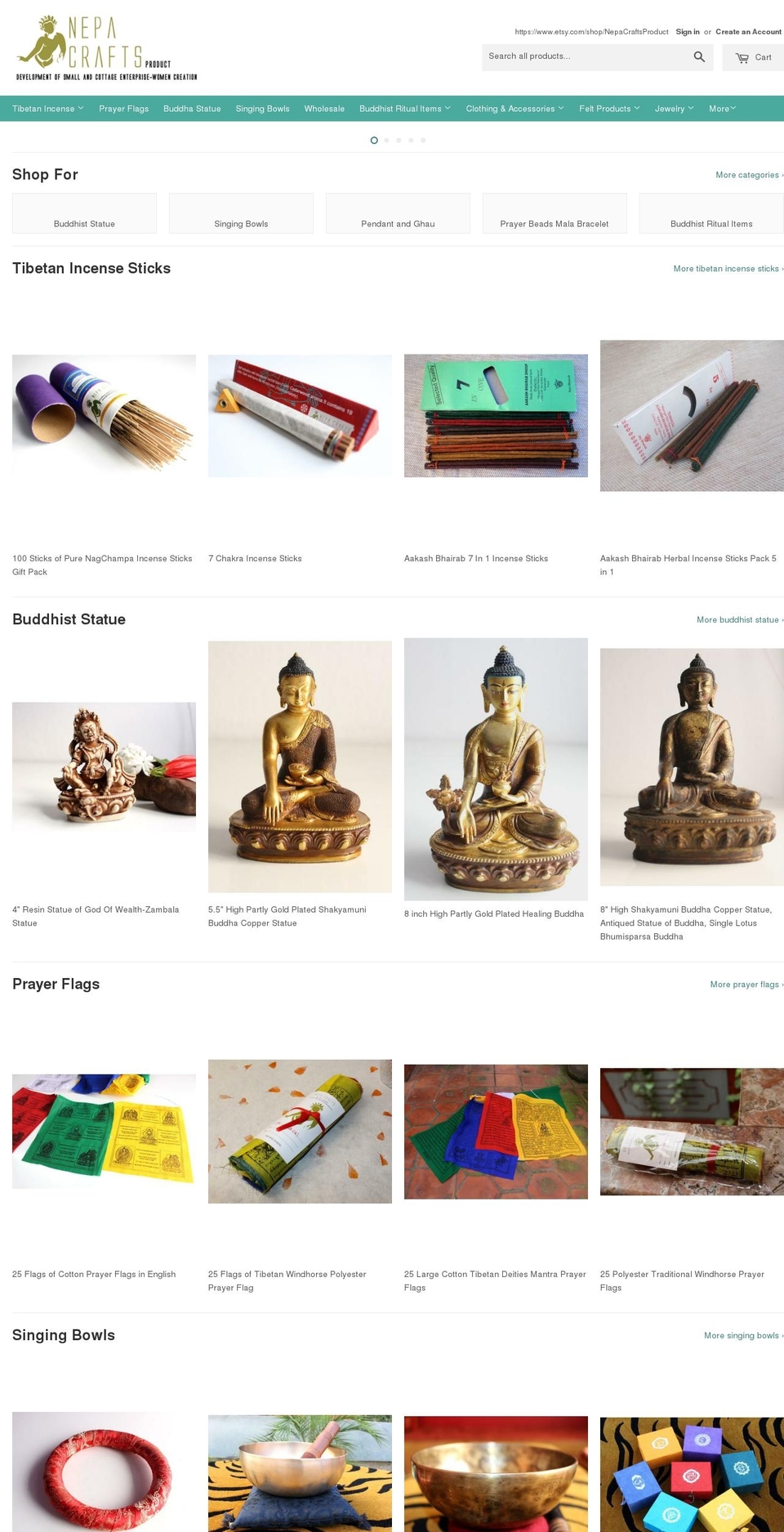 craftstibet.com shopify website screenshot