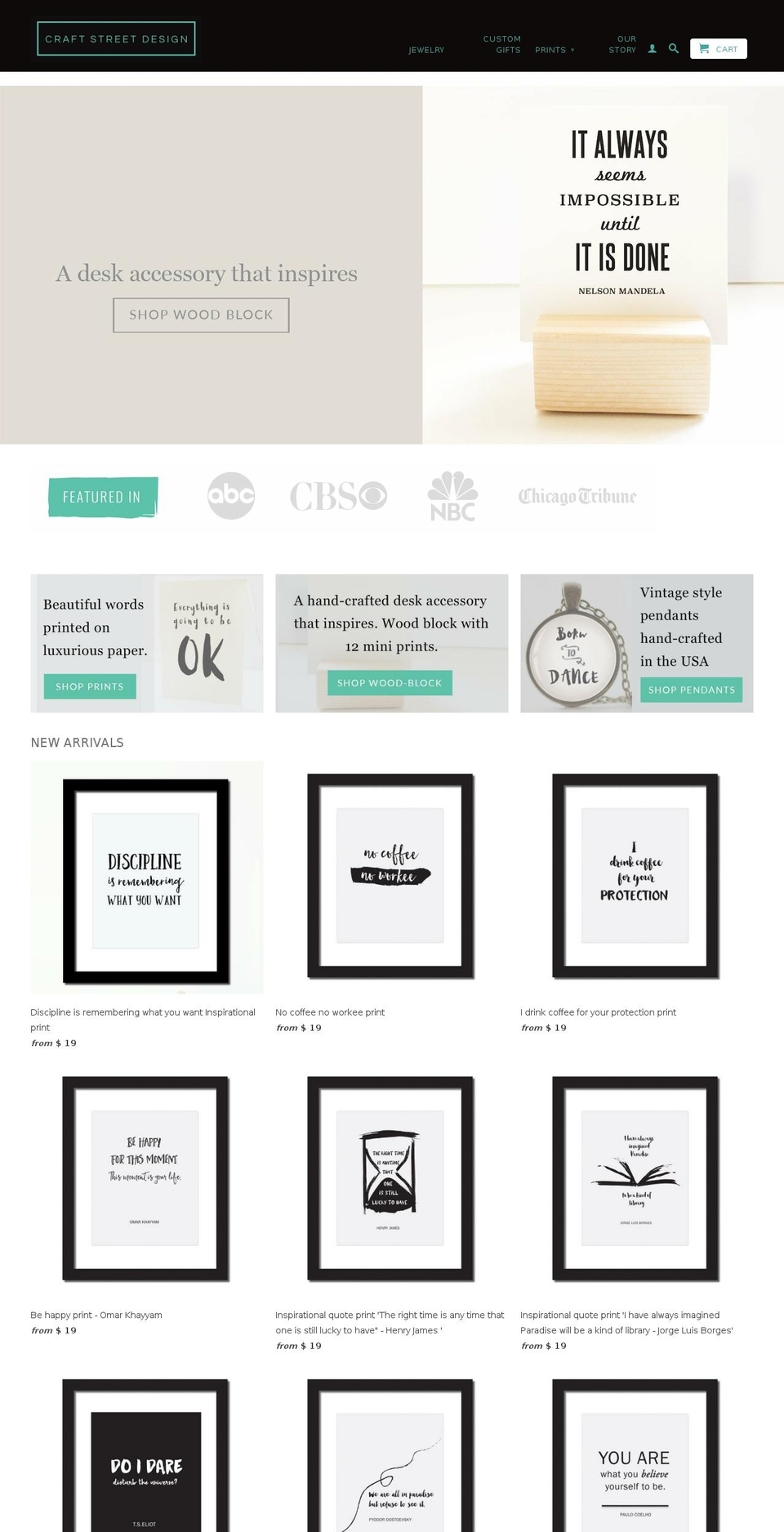 craftstreetdesigncompany.com — Shopify storefront screenshot