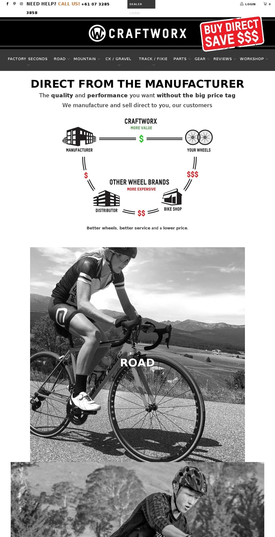 craftworxwheels.com — Shopify storefront screenshot