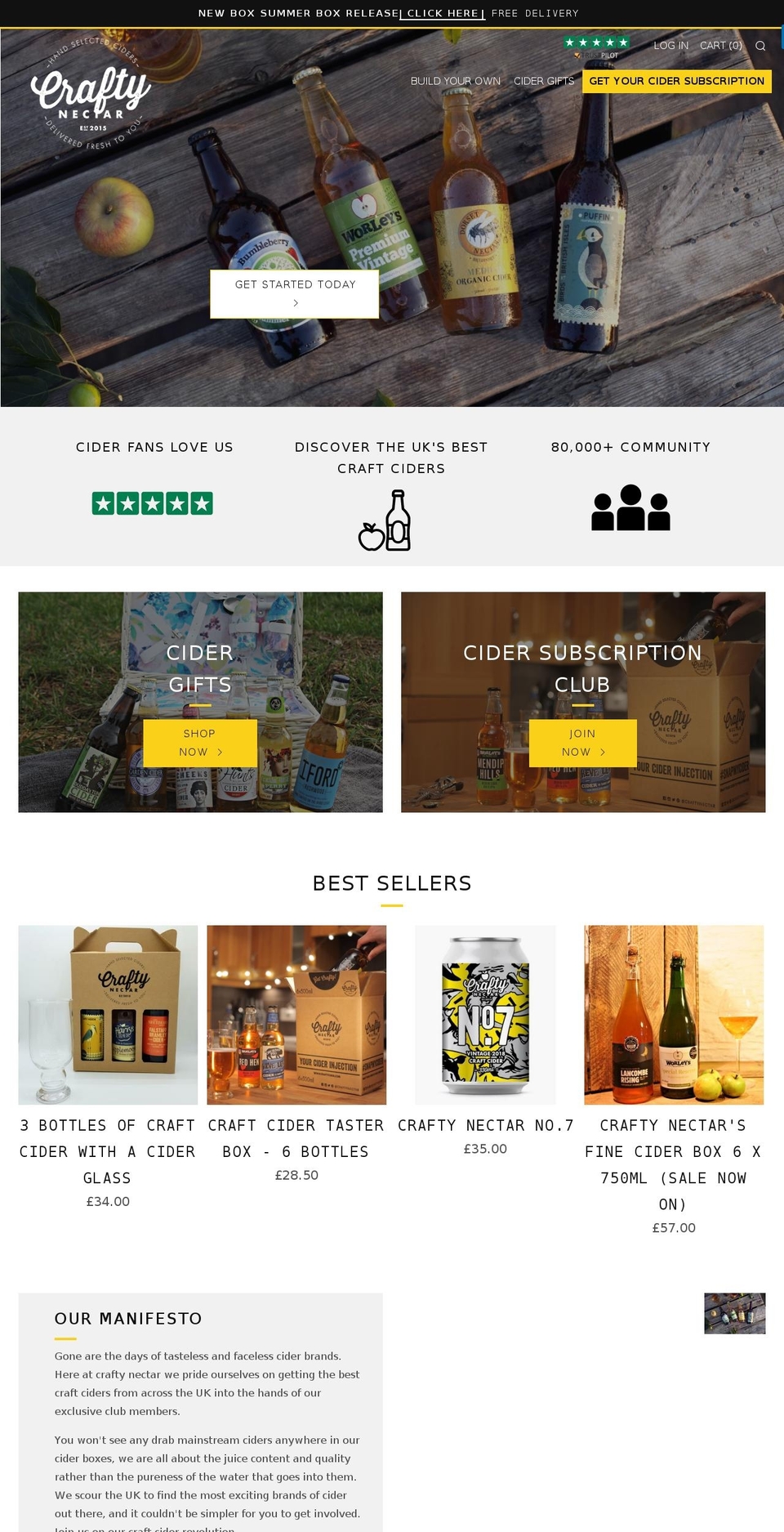 crafty-nectar-b2c.myshopify.com shopify website screenshot
