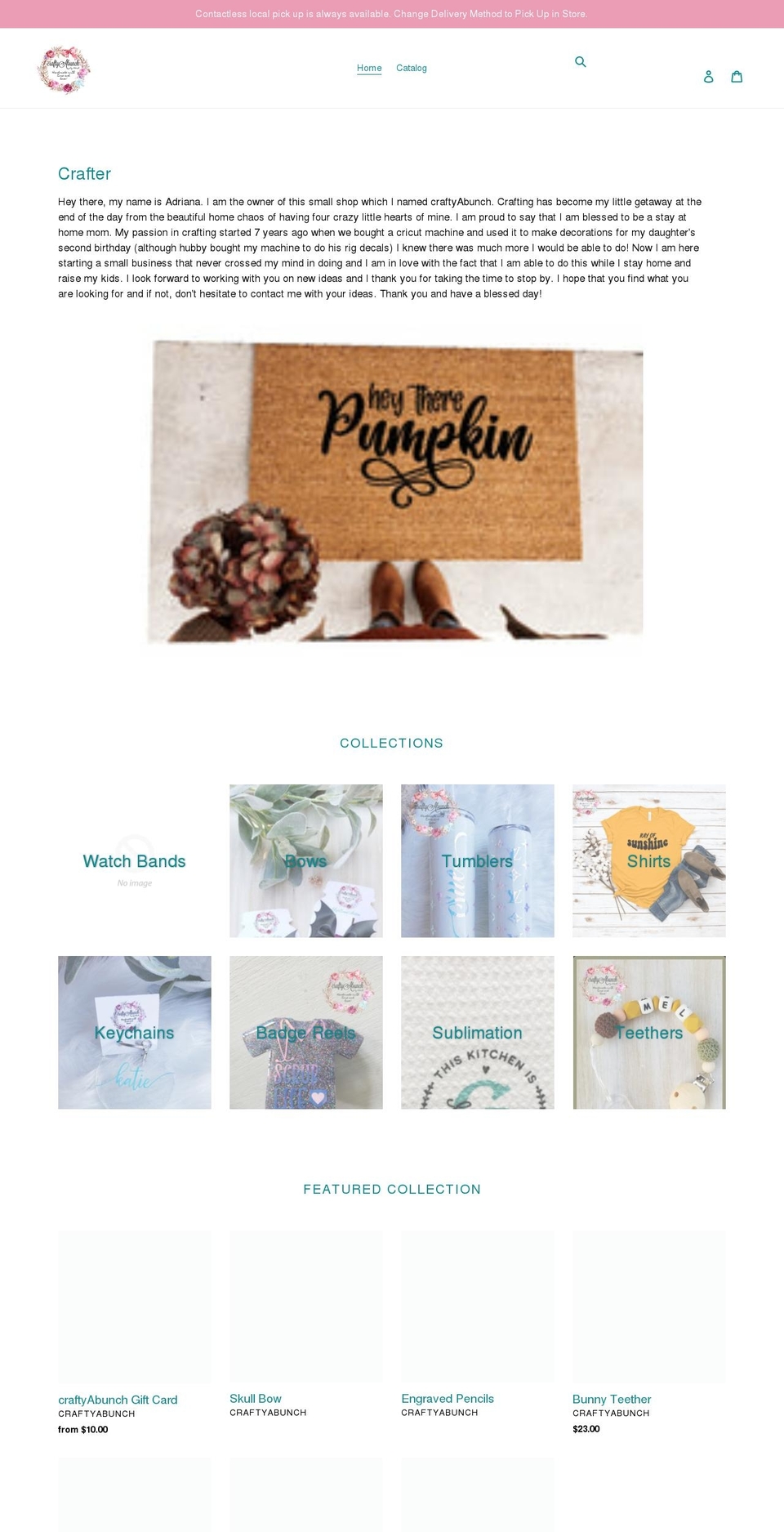craftyabunch.com shopify website screenshot