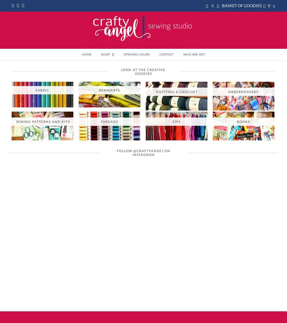 craftyangelshop.myshopify.com shopify website screenshot