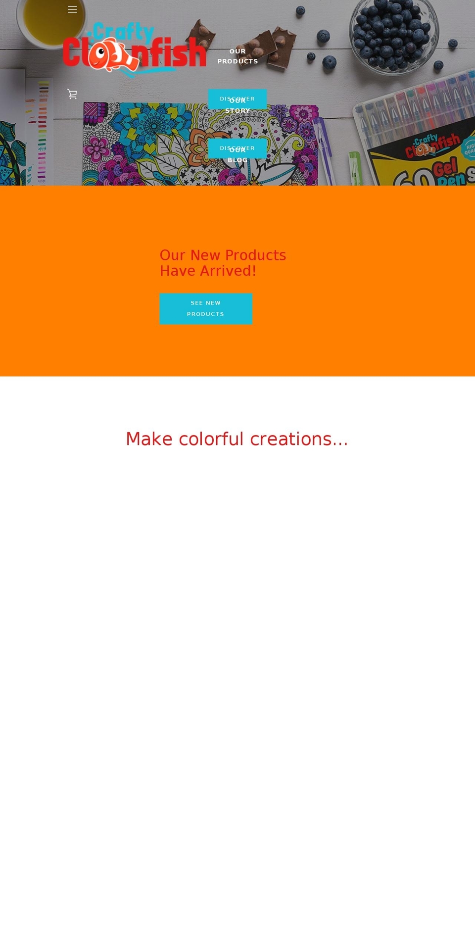 craftyclownfish.com — Shopify storefront screenshot