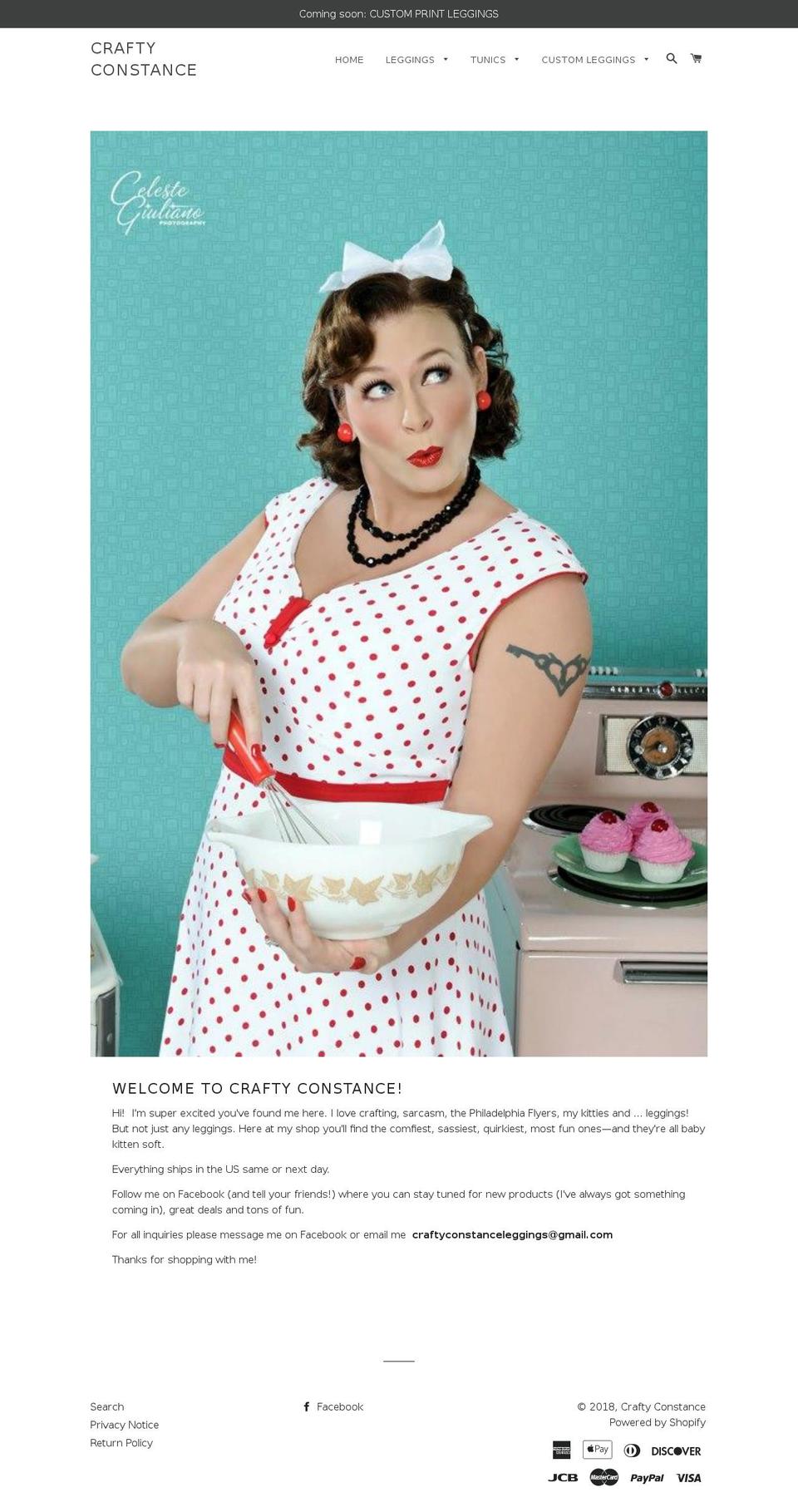 craftyconstance.com shopify website screenshot