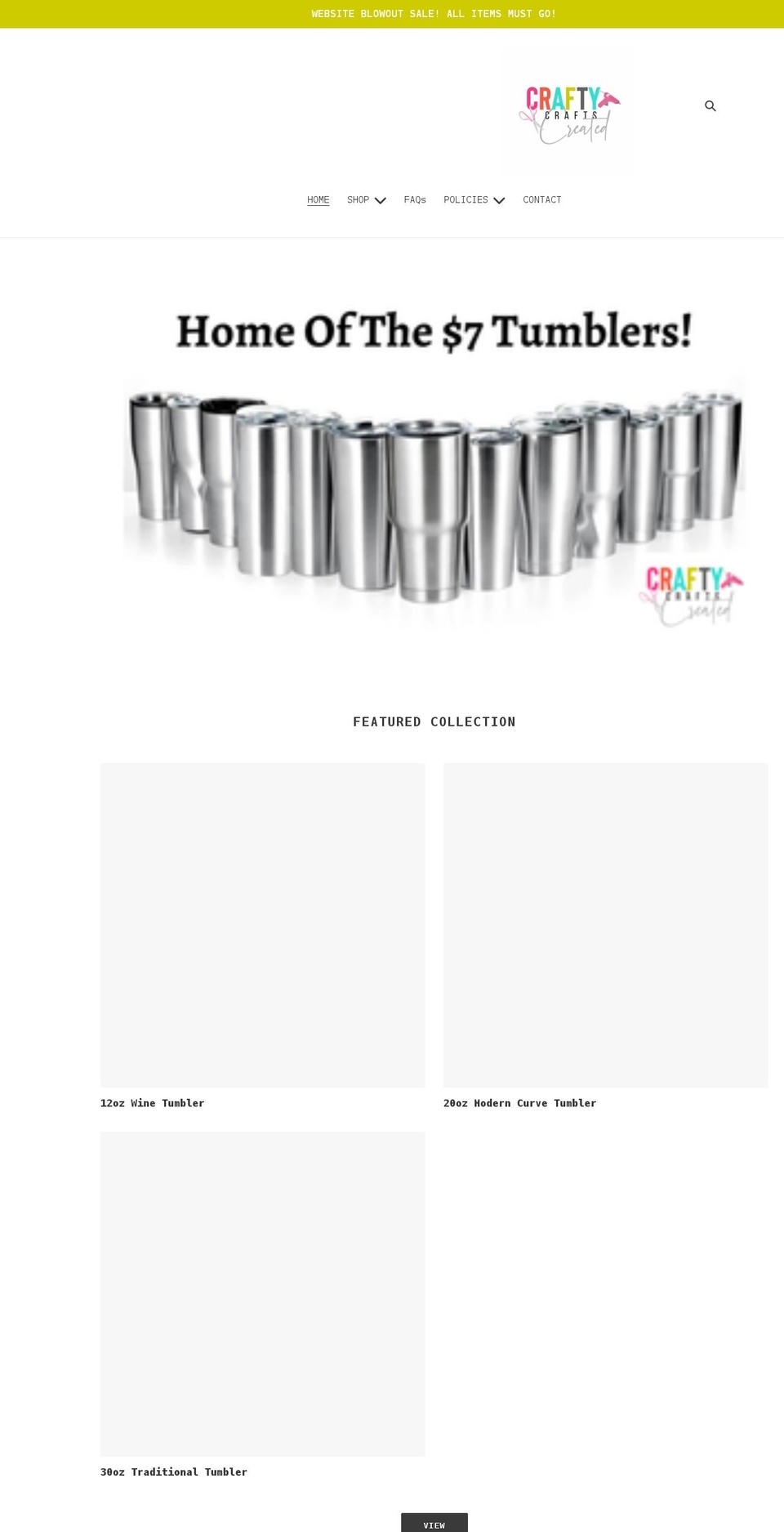 craftycraftscreated.com shopify website screenshot