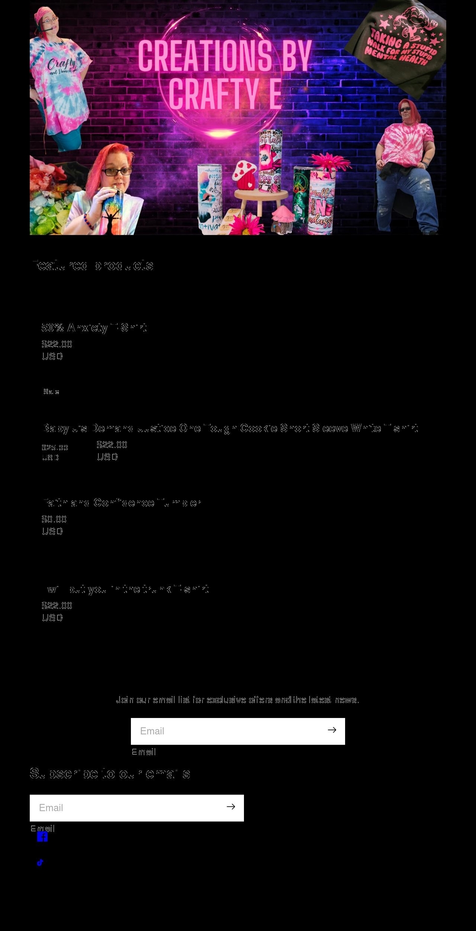 craftyegnors.com shopify website screenshot