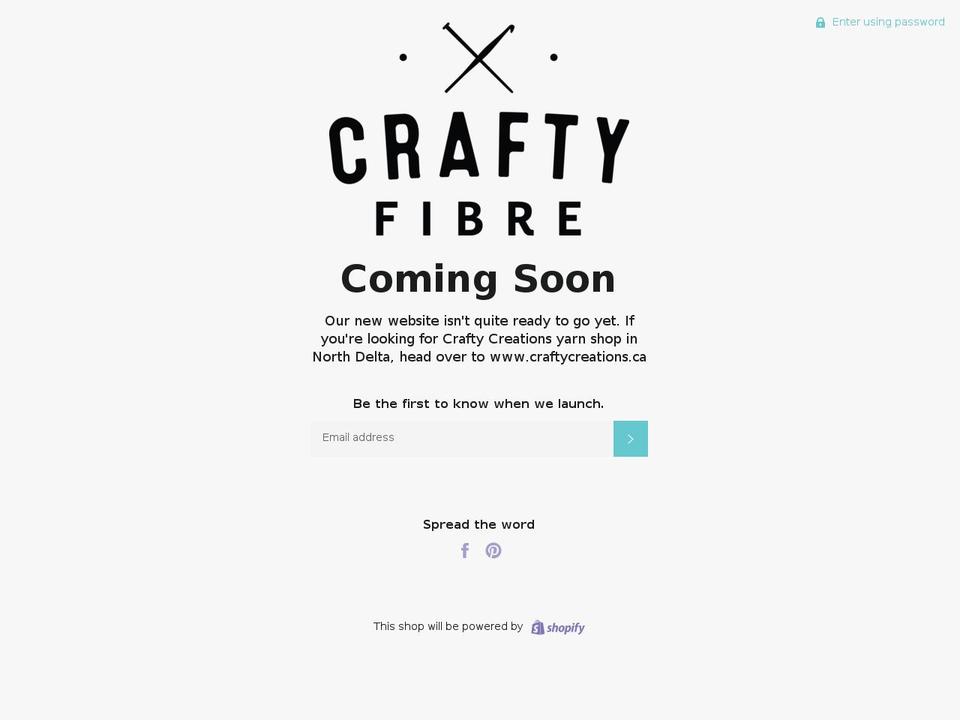 craftyfiber.com — Shopify storefront screenshot