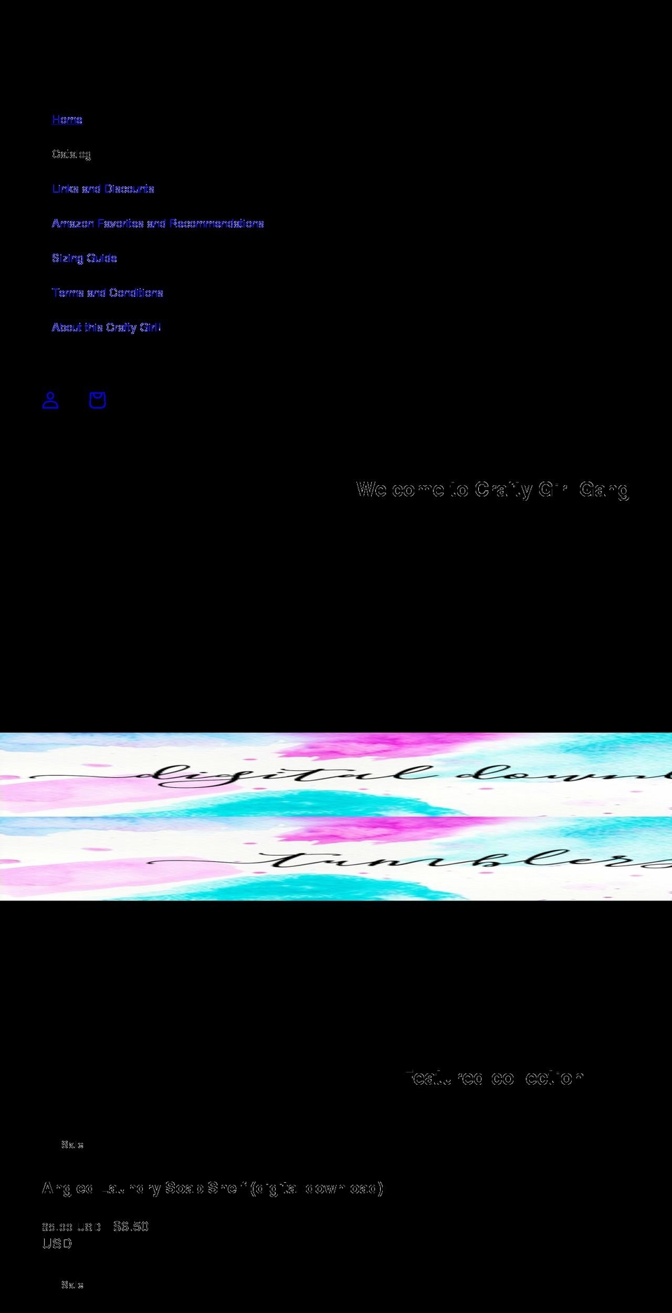 craftygirlgang.com shopify website screenshot