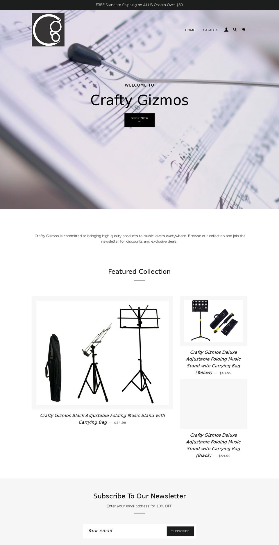 craftygizmos.com — Shopify storefront screenshot