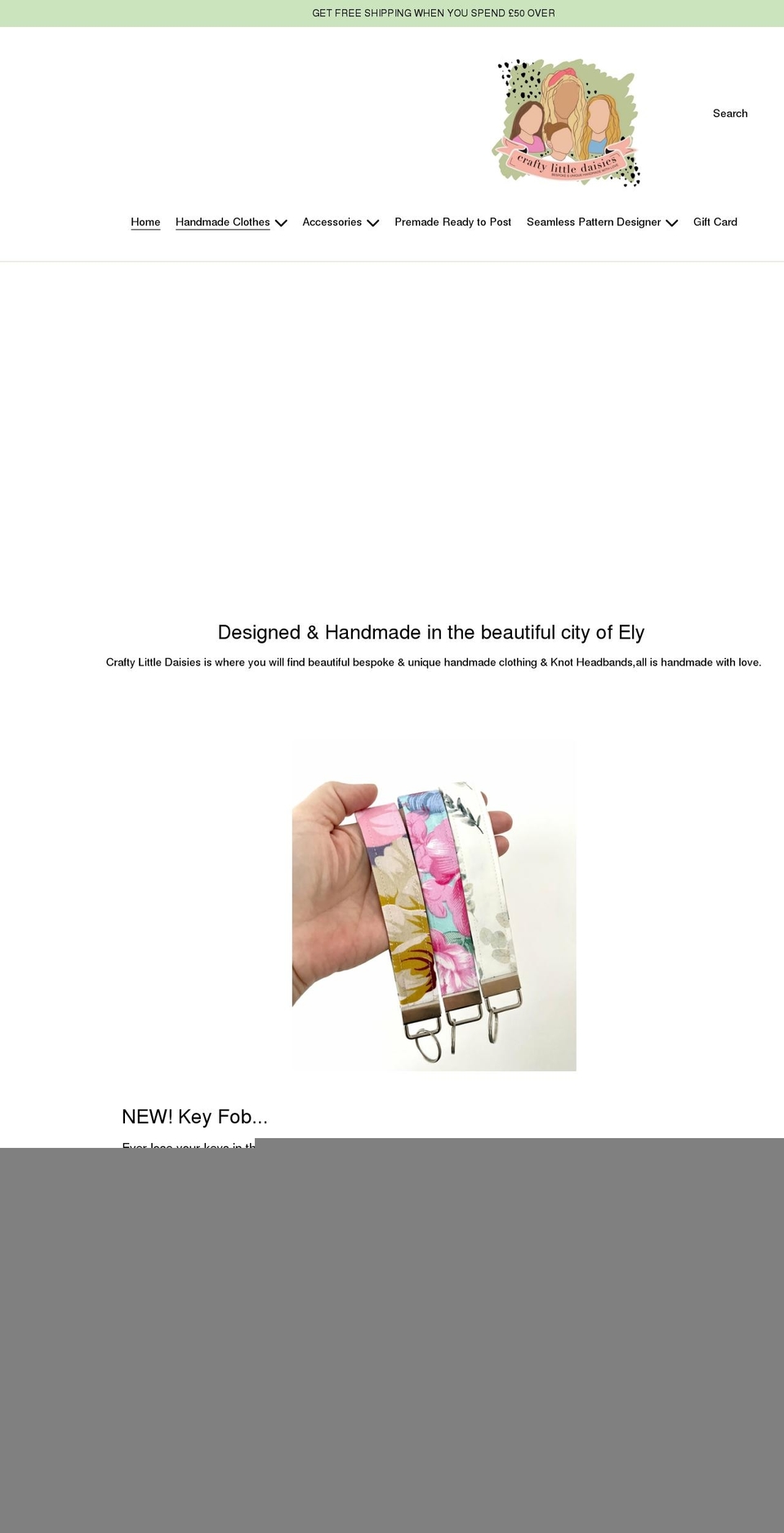 craftylittledaisies.co.uk shopify website screenshot