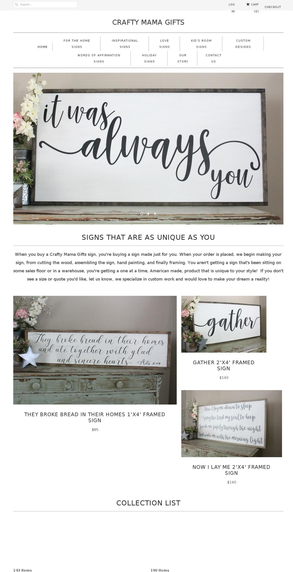 craftymamagifts.com shopify website screenshot