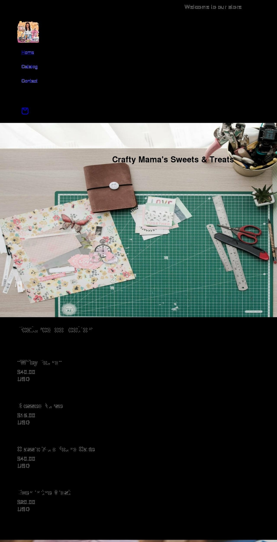 craftymamassweetsandtreats.com shopify website screenshot