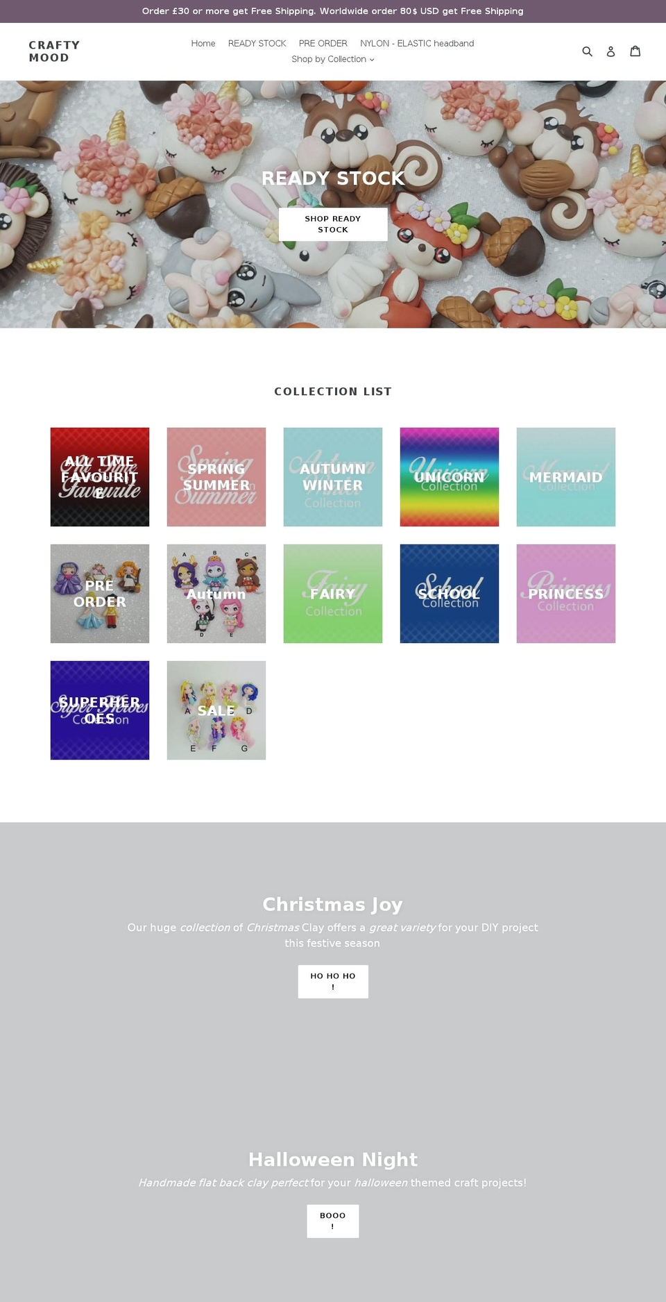 craftymood.com shopify website screenshot