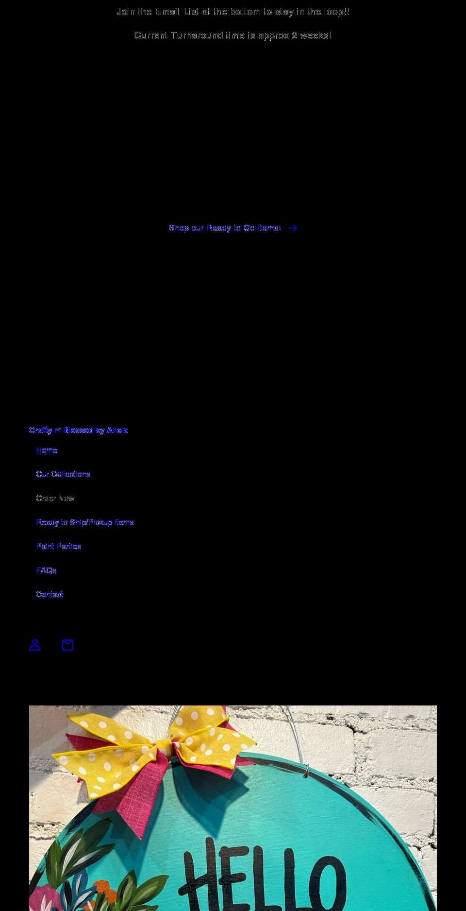 craftynblessed.com shopify website screenshot