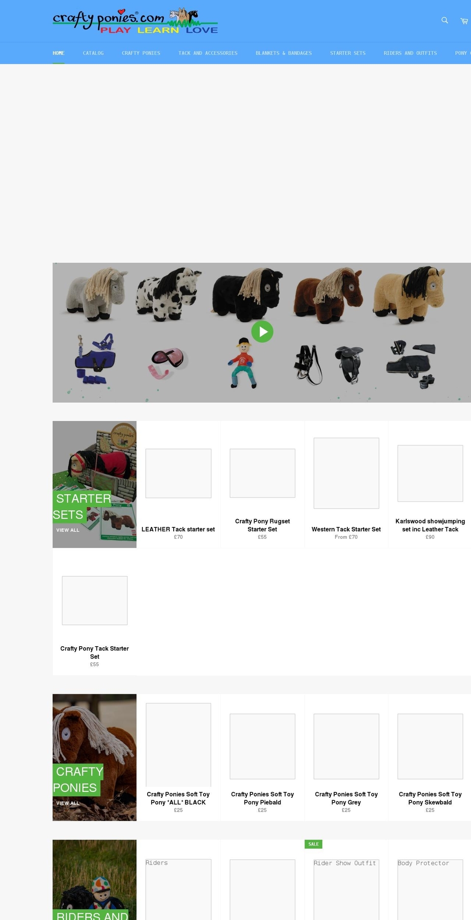 craftyponies.shop shopify website screenshot