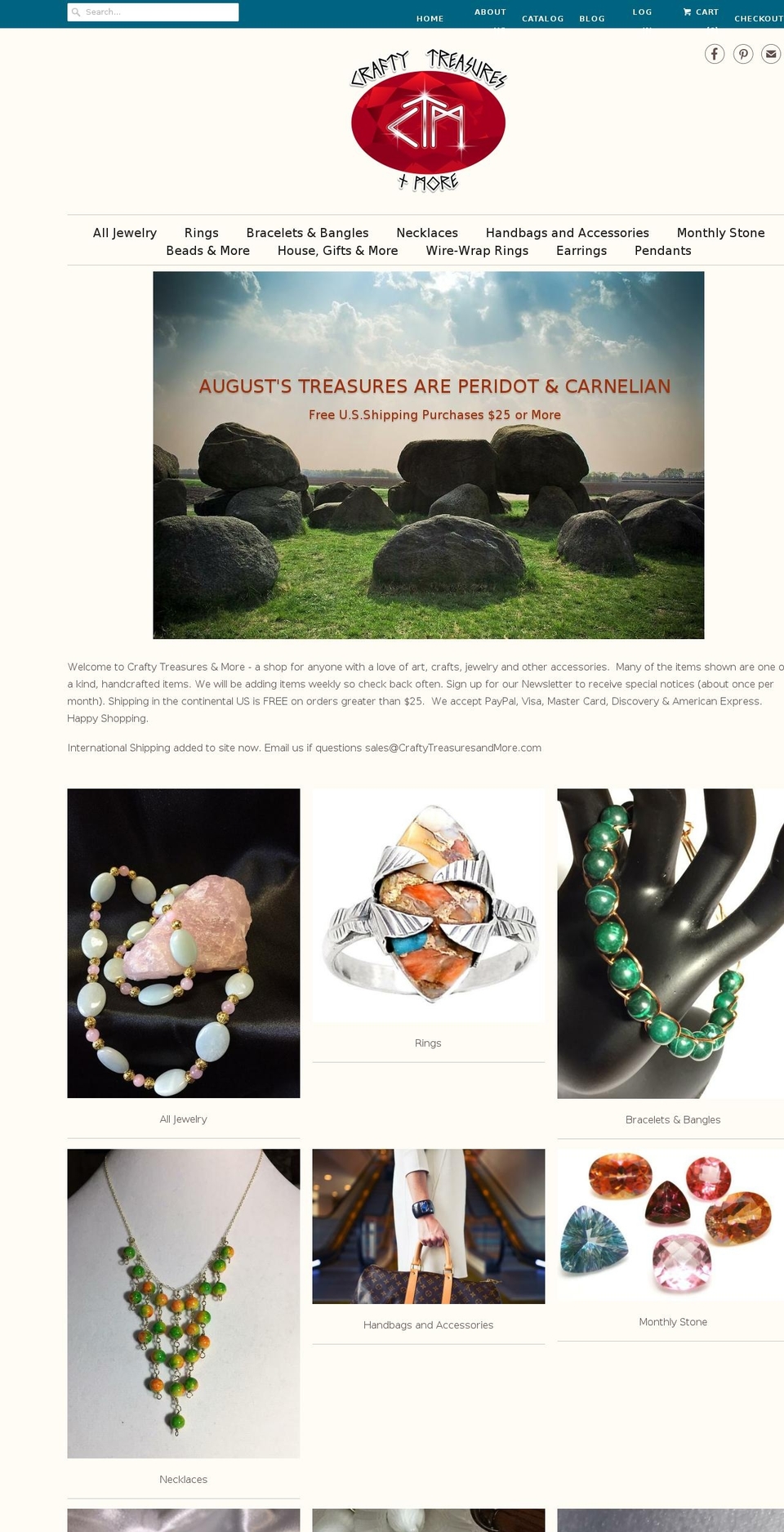 craftytreasuresandmore.com — Shopify storefront screenshot