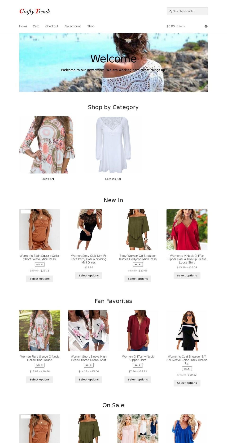 craftytrends.com shopify website screenshot