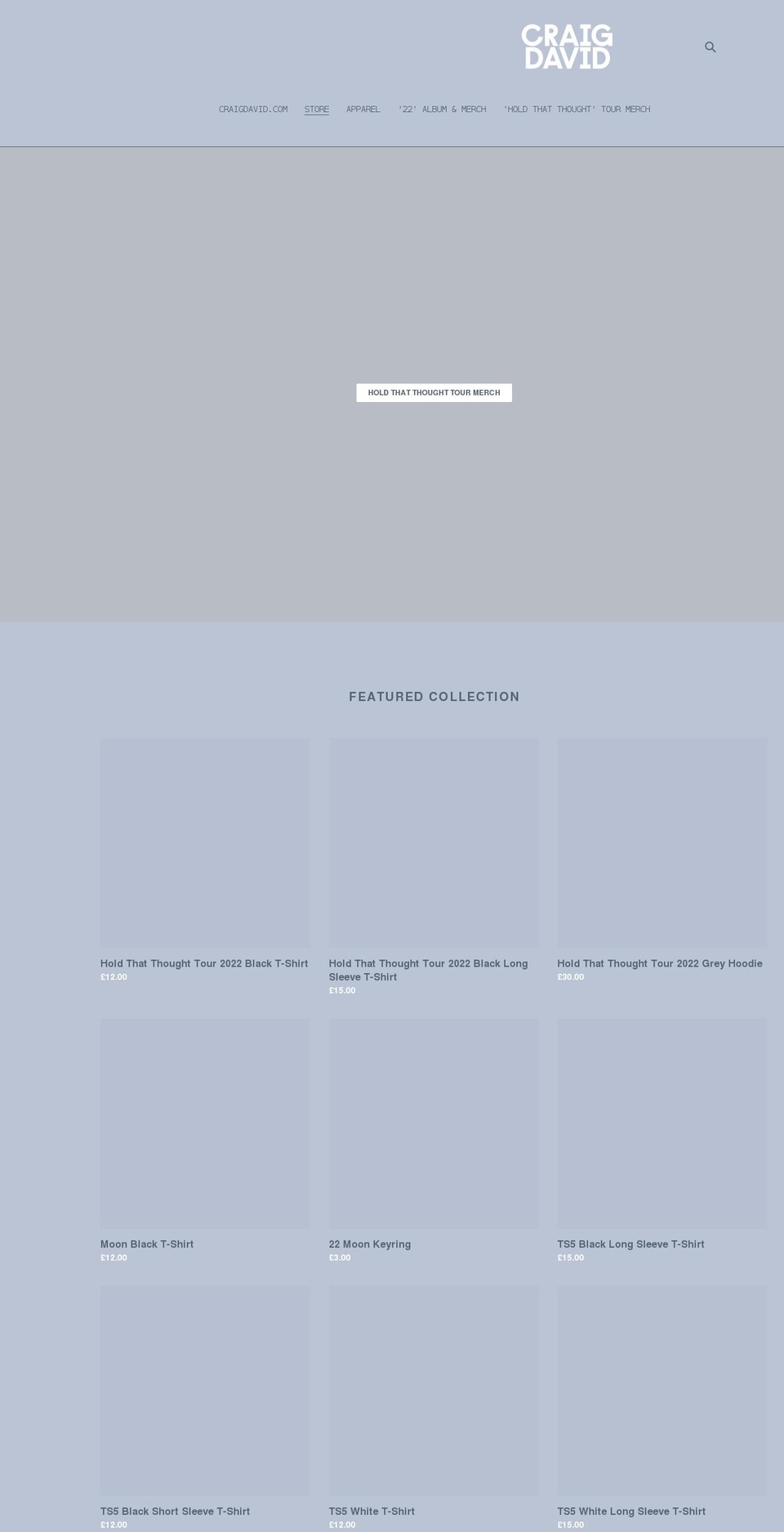 craig-david.myshopify.com shopify website screenshot