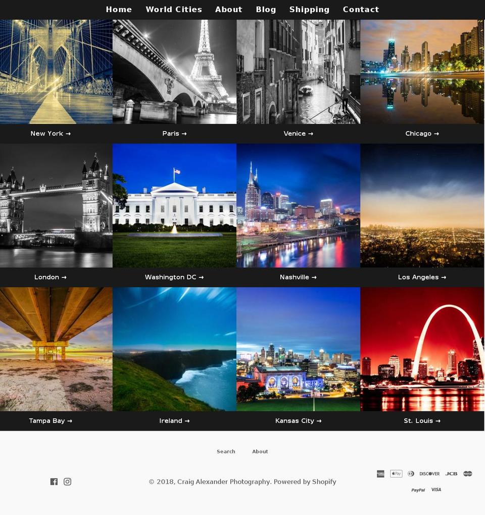 craigalexanderstudios.com shopify website screenshot