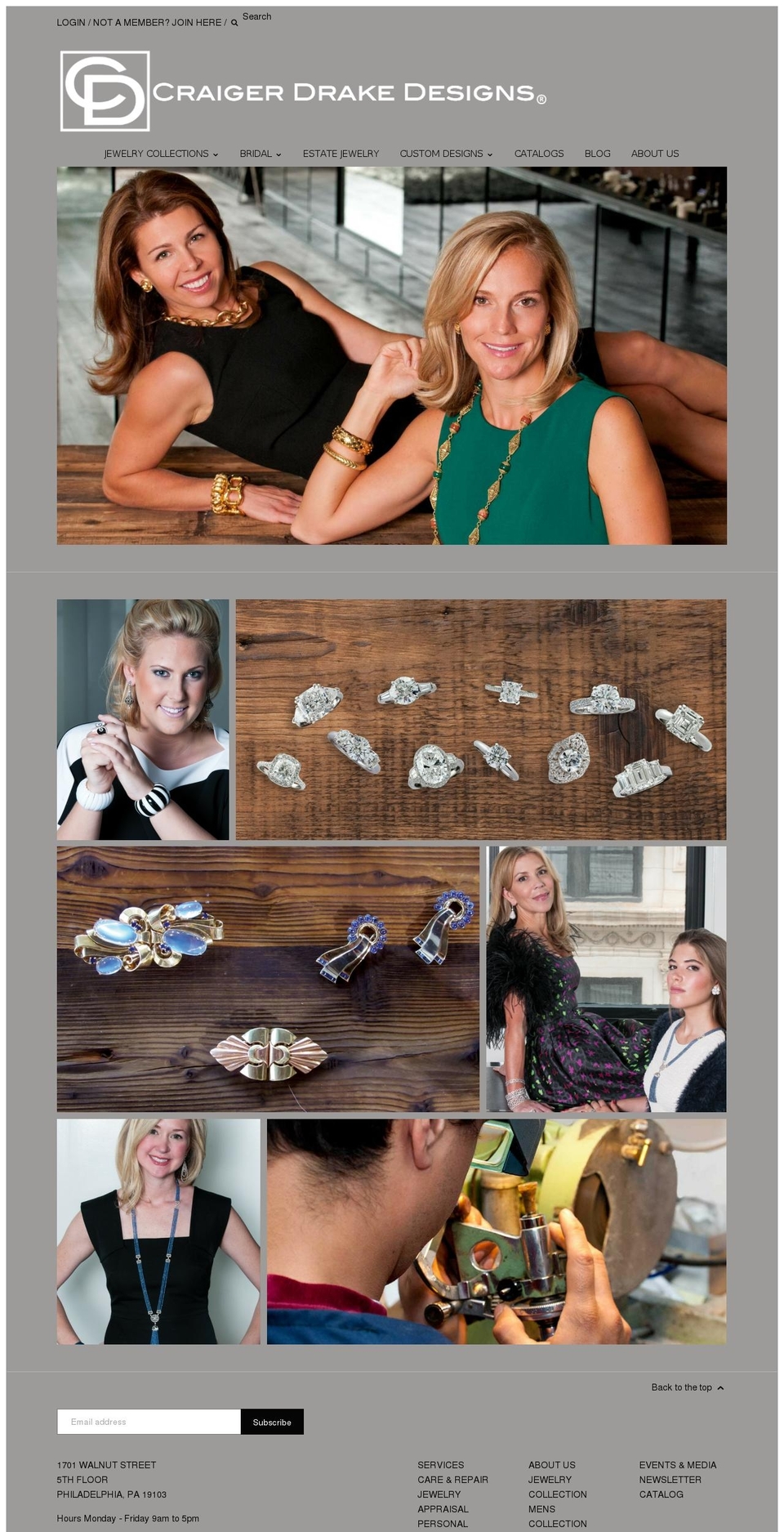 craigerdrake.com shopify website screenshot