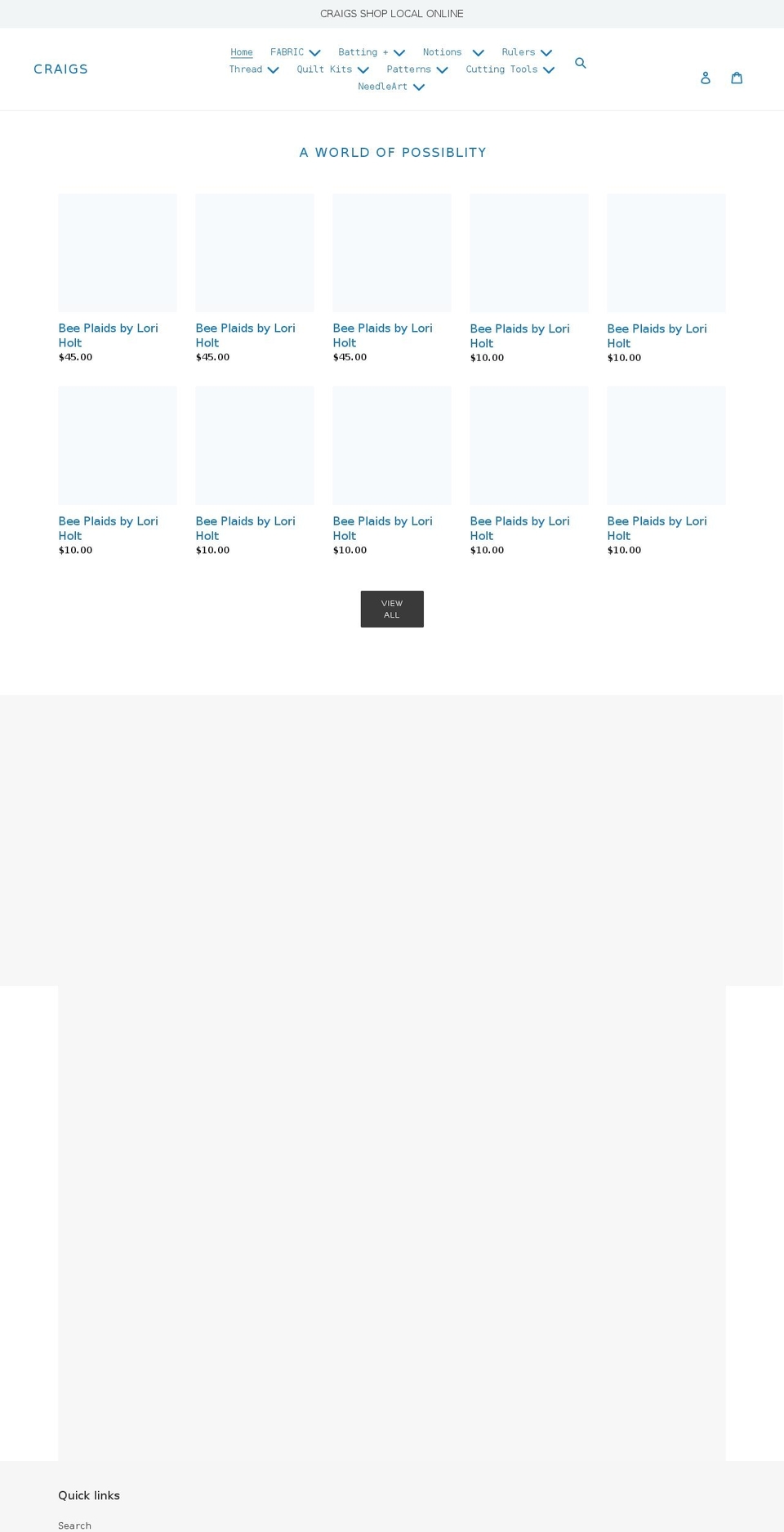 craigsstoreolds.com shopify website screenshot