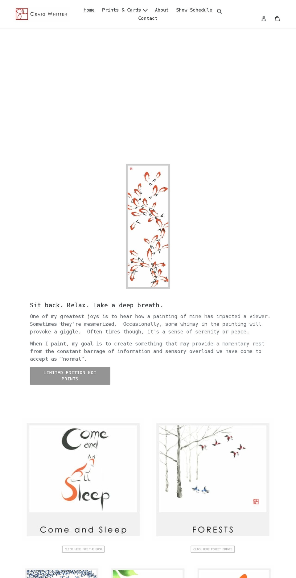 craigwhitten.com shopify website screenshot