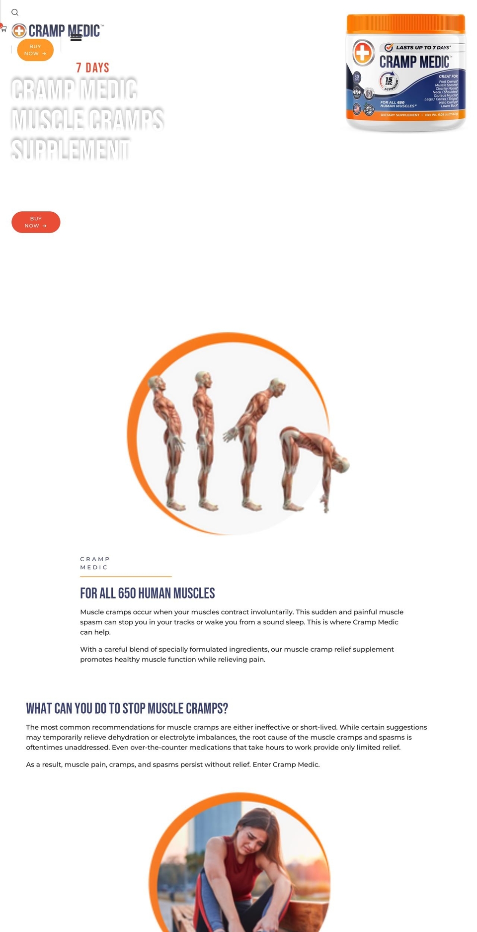 crampmedic.net shopify website screenshot