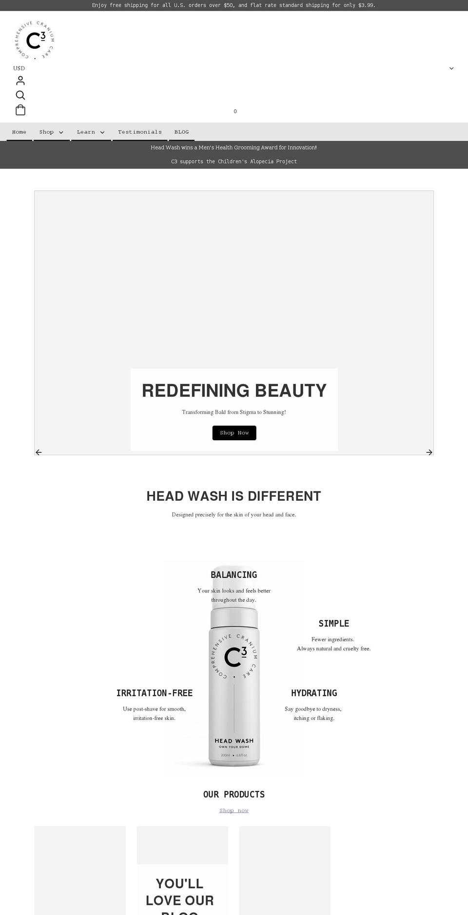 cranium.care shopify website screenshot