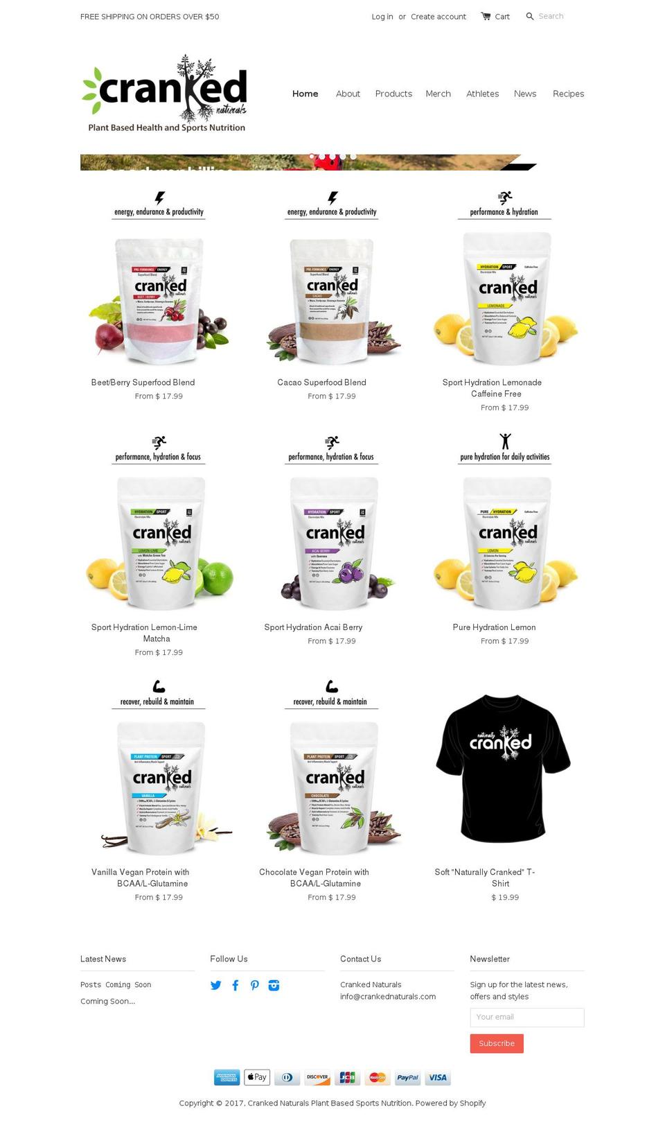 crankednaturals.com shopify website screenshot