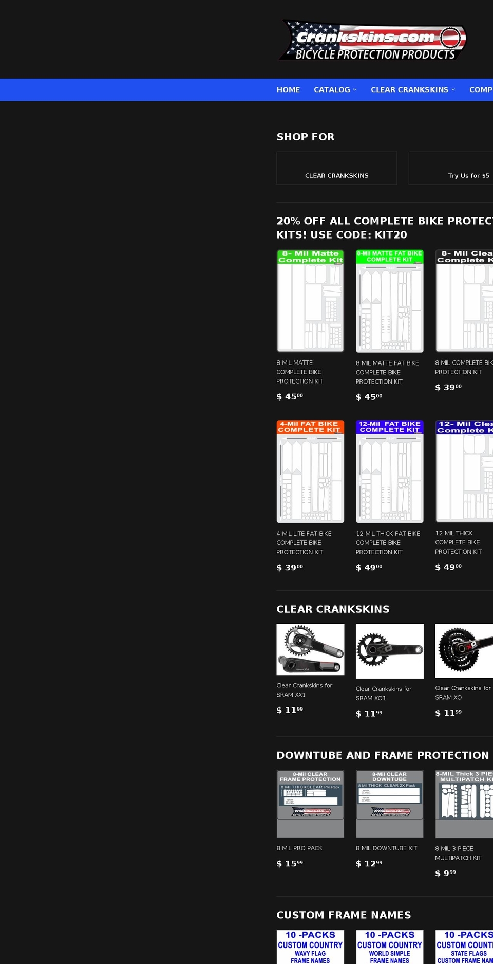 crankskins.com shopify website screenshot