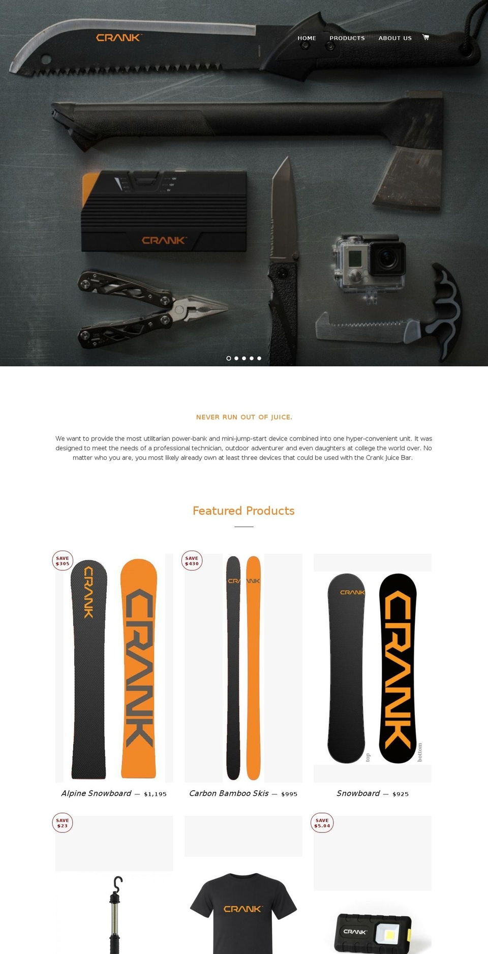 cranktools.com shopify website screenshot