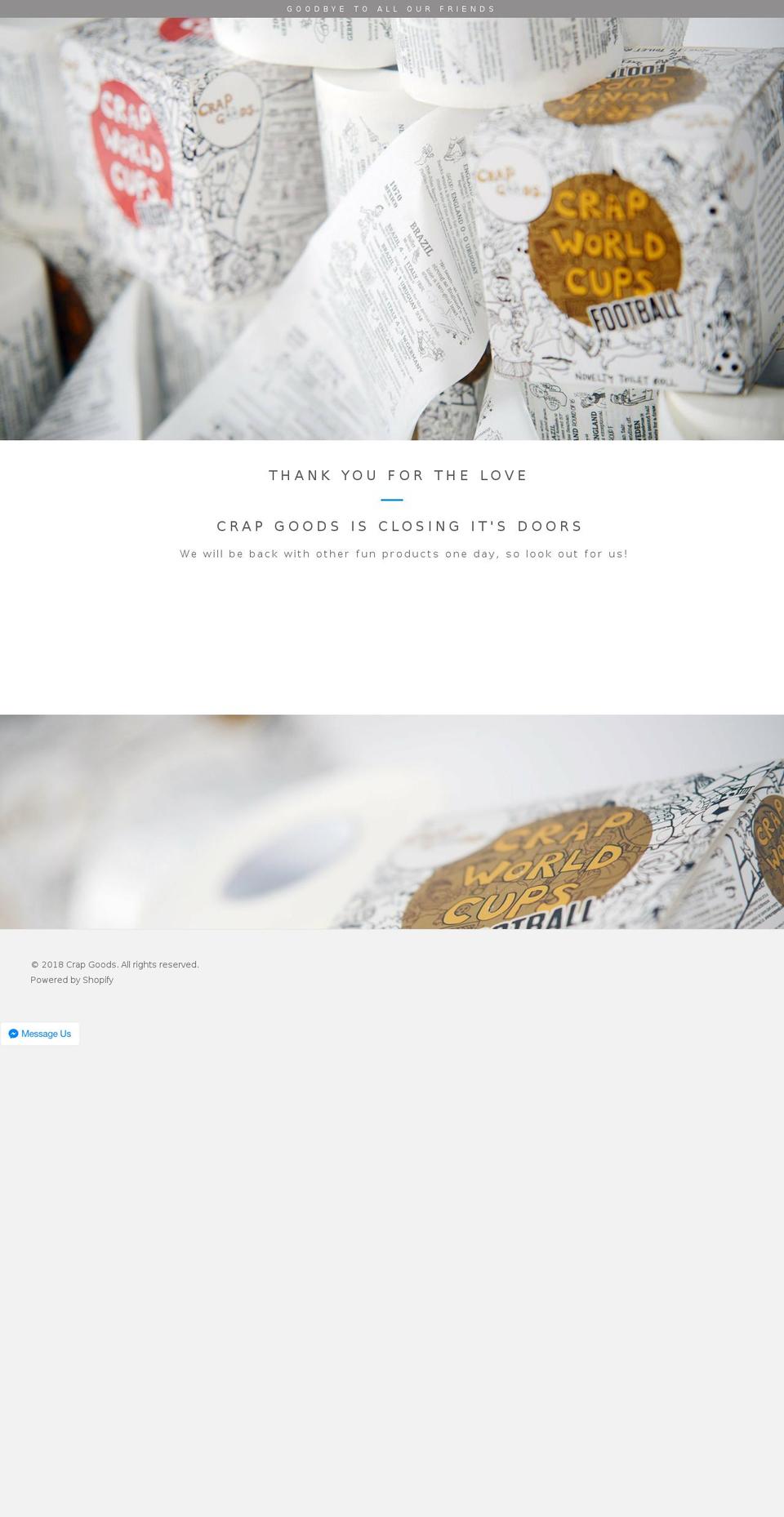 crapgoods.com — Shopify storefront screenshot