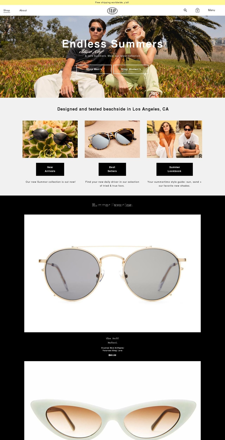 Crap Eyewear 1.9 (SEED - Aug 18) Shopify theme site example crapiware.com