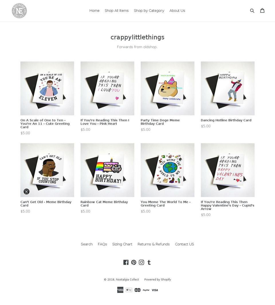 crappylittlethings.com — Shopify storefront screenshot