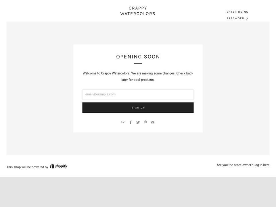 crappywatercolors.com — Shopify storefront screenshot