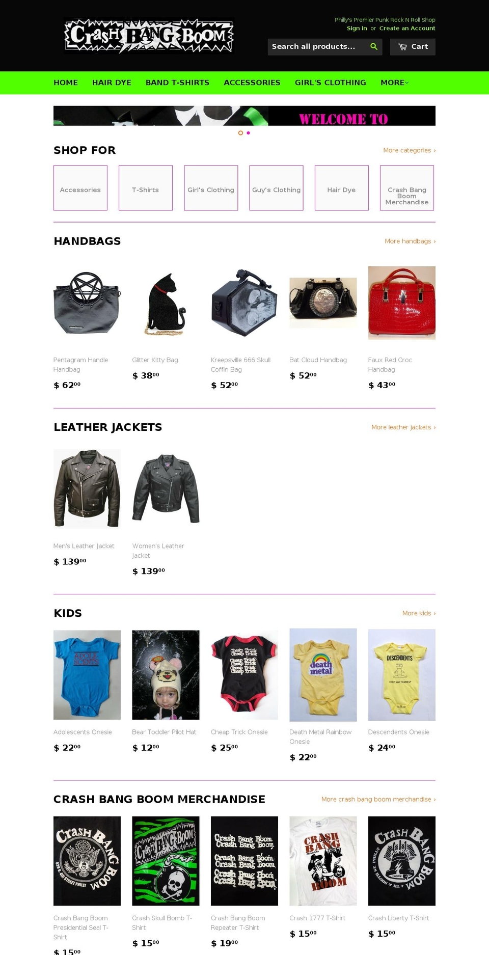 crashbangboom.net shopify website screenshot