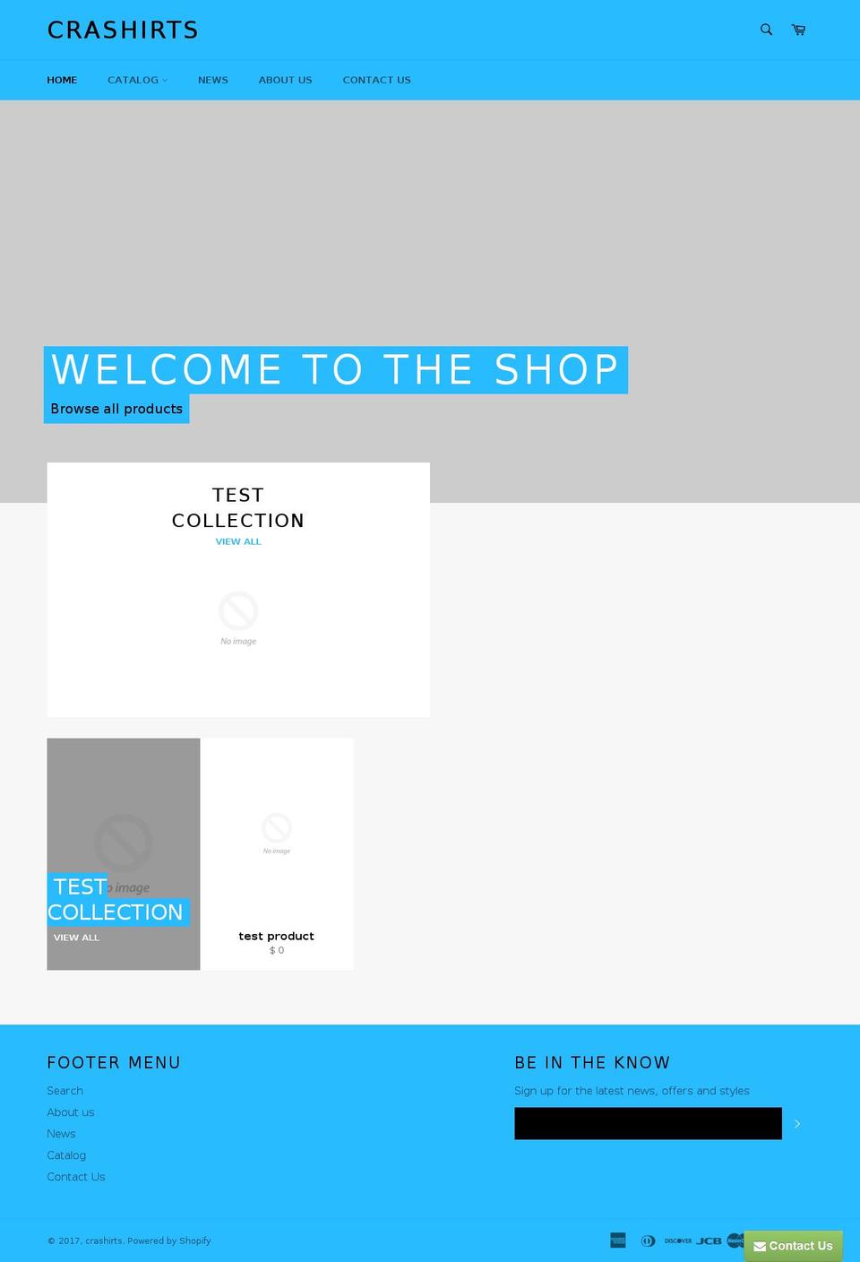 crashirts.com shopify website screenshot