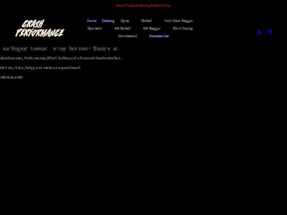 crashperformance.org shopify website screenshot