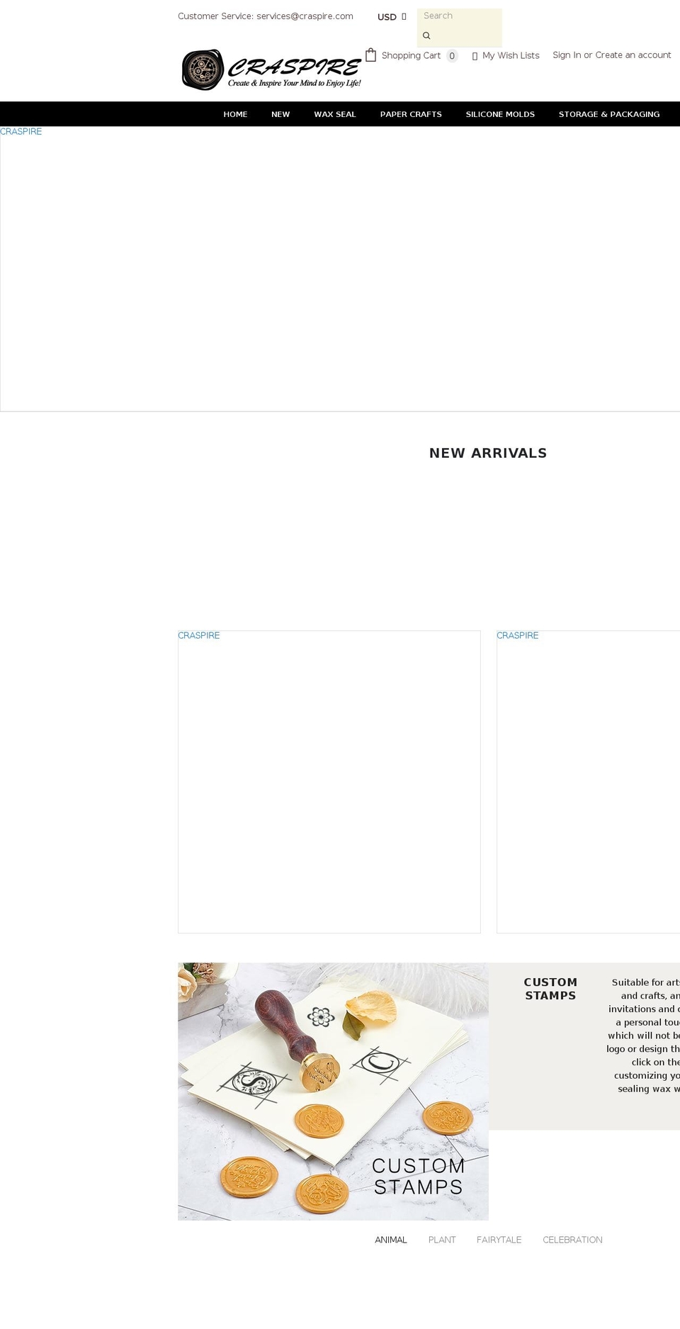 craspire.com shopify website screenshot