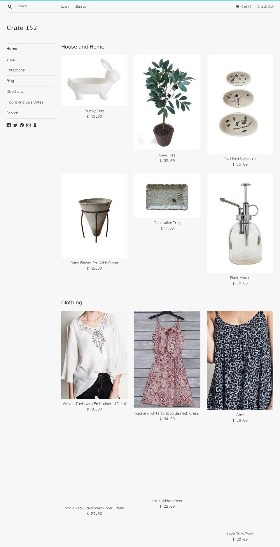 crate152.com — Shopify storefront screenshot