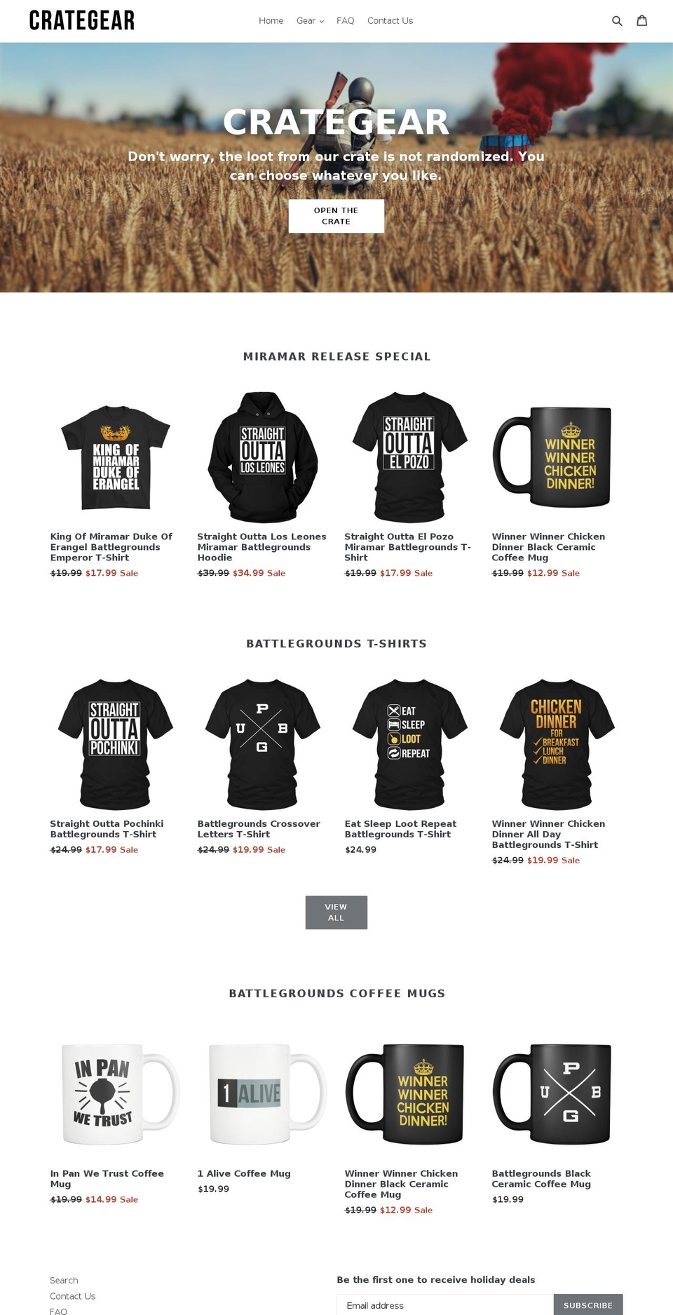 crategear.com — Shopify storefront screenshot